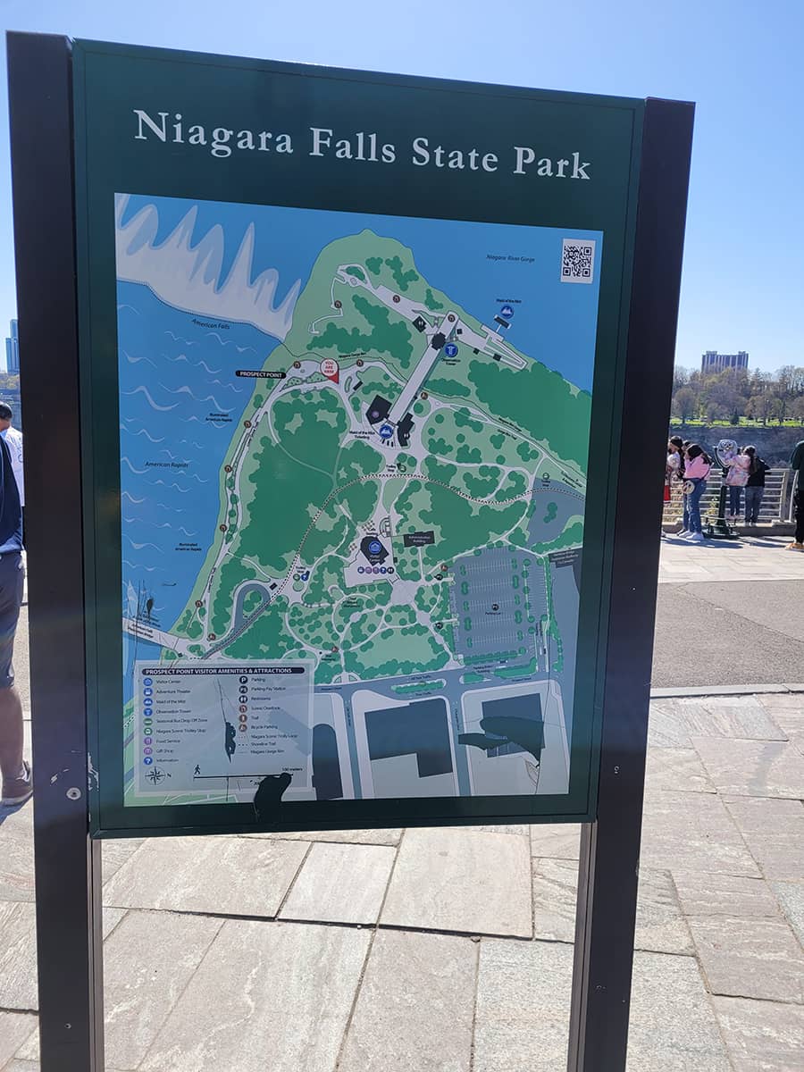 MAPA DEL PARQUE CATARATAS DEL NIAGARA